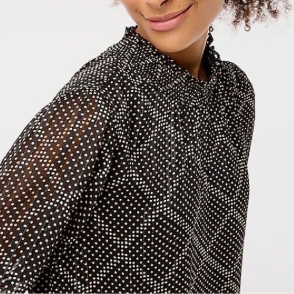 J Crew Ruffle Tiered Black White Mini Dress Size S - Picture 5 of 13